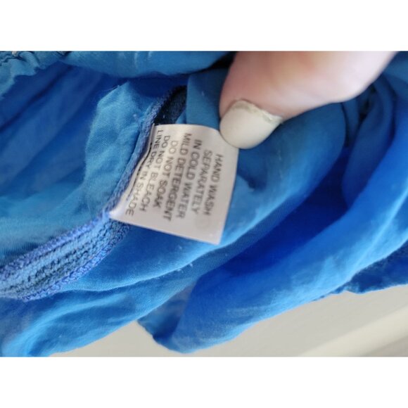 Melissa Obabash Angel Blue Peasant Blouse boho One Size fits all - Picture 8 of 9